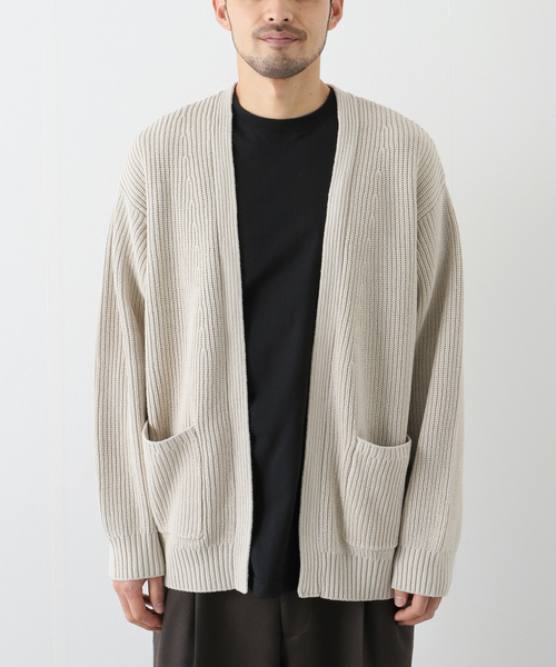 B.C STOCK（ベーセーストック）の「オーバーサイズヘビーウェイト コットンカーディガン（カーディガン/ボレロ・メンズ・ピンク/スミクロ/アイボリー・LARGE/MEDIUM）」の15枚目の写真