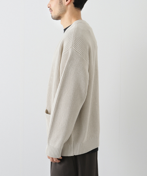 B.C STOCK（ベーセーストック）の「オーバーサイズヘビーウェイト コットンカーディガン（カーディガン/ボレロ・メンズ・ピンク/スミクロ/アイボリー・LARGE/MEDIUM）」の16枚目の写真