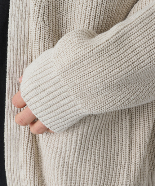 B.C STOCK（ベーセーストック）の「オーバーサイズヘビーウェイト コットンカーディガン（カーディガン/ボレロ・メンズ・ピンク/スミクロ/アイボリー・LARGE/MEDIUM）」の21枚目の写真