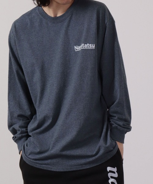 波達(NAMITATSU)（ナミタツ）の「波達(NAMITATSU) 6oz ウルトラコットン プリント ロンT 長袖（Tシャツ/カットソー・メンズ・ホワイト/ネイビー系/ネイビー/チャコール/ホワイト系その他・XL/L/M）」の4枚目の写真