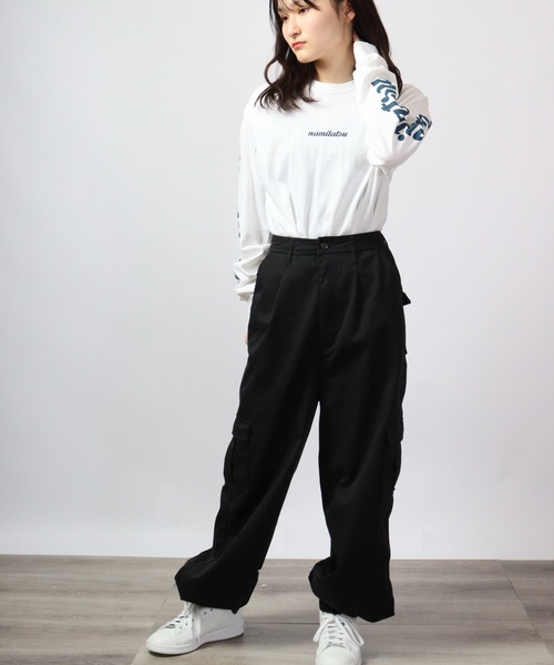 波達(NAMITATSU)（ナミタツ）の「波達(NAMITATSU) 6oz ウルトラコットン プリント ロンT 長袖（Tシャツ/カットソー・メンズ・ホワイト/ネイビー系/ネイビー/チャコール/ホワイト系その他・XL/L/M）」の9枚目の写真