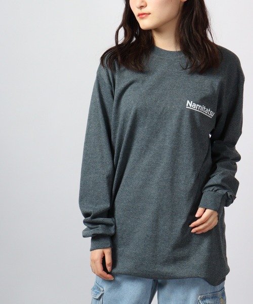 波達(NAMITATSU)（ナミタツ）の「波達(NAMITATSU) 6oz ウルトラコットン プリント ロンT 長袖（Tシャツ/カットソー・メンズ・ホワイト/ネイビー系/ネイビー/チャコール/ホワイト系その他・XL/L/M）」の8枚目の写真
