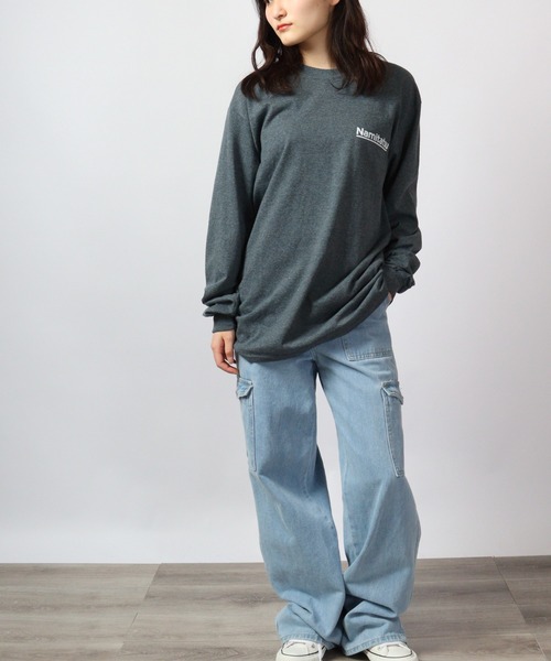 波達(NAMITATSU)（ナミタツ）の「波達(NAMITATSU) 6oz ウルトラコットン プリント ロンT 長袖（Tシャツ/カットソー・メンズ・ホワイト/ネイビー系/ネイビー/チャコール/ホワイト系その他・XL/L/M）」の6枚目の写真