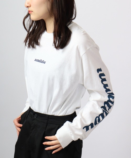 波達(NAMITATSU)（ナミタツ）の「波達(NAMITATSU) 6oz ウルトラコットン プリント ロンT 長袖（Tシャツ/カットソー・メンズ・ホワイト/ネイビー系/ネイビー/チャコール/ホワイト系その他・XL/L/M）」の12枚目の写真