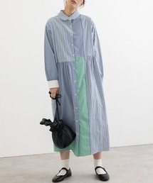 POU DOU DOU | クレイジーパッチシャツワンピース(シャツワンピース)