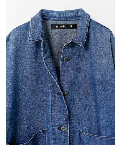 mizuiro ind デニムショートシャツジャケット