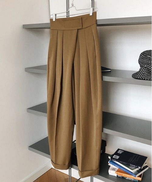 AMELY(エミリー)の「タックワイドパンツ(その他パンツ・レディース・グレー/オフホワイト/ブラック/ライム/カーキブラウン/ライトグレー/ピンク/ネイビー/ダークグレー・M/L/LL)」の21枚目の写真