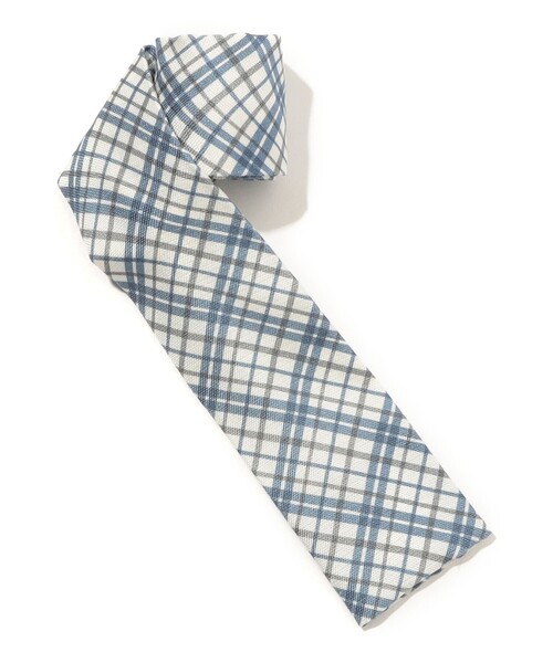 Fiorio(フィオリオ)の「fiorio コットンシルク チェック柄ネクタイ(ネクタイ・メンズ・ブルー系その他3/レッド系その他/ネイビー・FREE)」の3枚目の写真