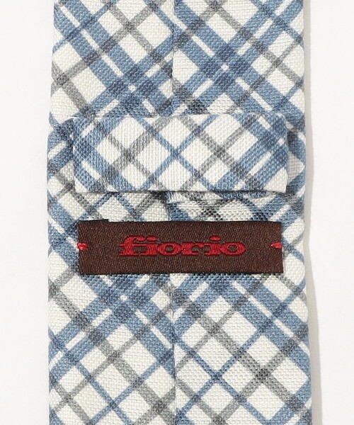 Fiorio(フィオリオ)の「fiorio コットンシルク チェック柄ネクタイ(ネクタイ・メンズ・ブルー系その他3/レッド系その他/ネイビー・FREE)」の6枚目の写真