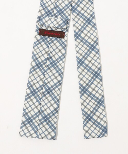 Fiorio(フィオリオ)の「fiorio コットンシルク チェック柄ネクタイ(ネクタイ・メンズ・ブルー系その他3/レッド系その他/ネイビー・FREE)」の5枚目の写真
