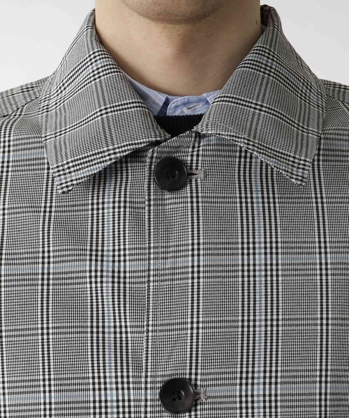 THE SHOP TK （ザ ショップ ティーケー ）の「◆TRチェックステンカラーコート（ステンカラーコート・メンズ・モスグリーン系1/ブラック系1・03/02）」の8枚目の写真