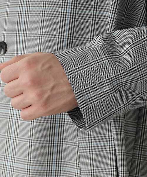 THE SHOP TK （ザ ショップ ティーケー ）の「◆TRチェックステンカラーコート（ステンカラーコート・メンズ・モスグリーン系1/ブラック系1・03/02）」の9枚目の写真