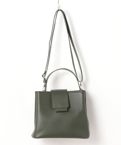 Q（キュー）の「スクエアミニバッグ（ハンドバッグ・レディース・カーキ/アイボリー/ネイビー・ONE SIZE）」の11枚目の写真