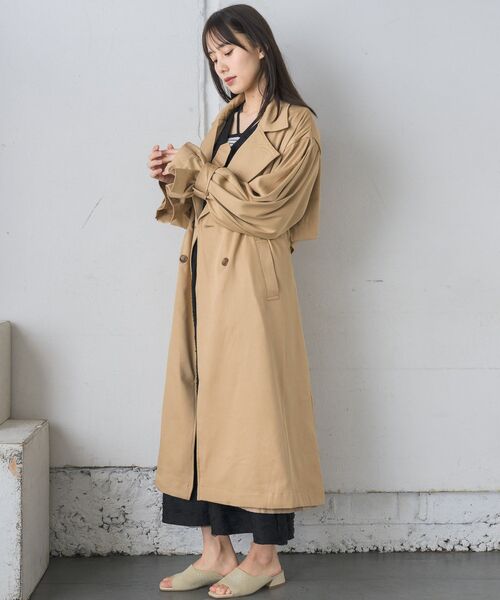 RETRO GIRL（レトロガール）の「トレンチコート（トレンチコート・レディース・ナチュラル/ライトベージュ/ライトグレー・FREE）」の18枚目の写真