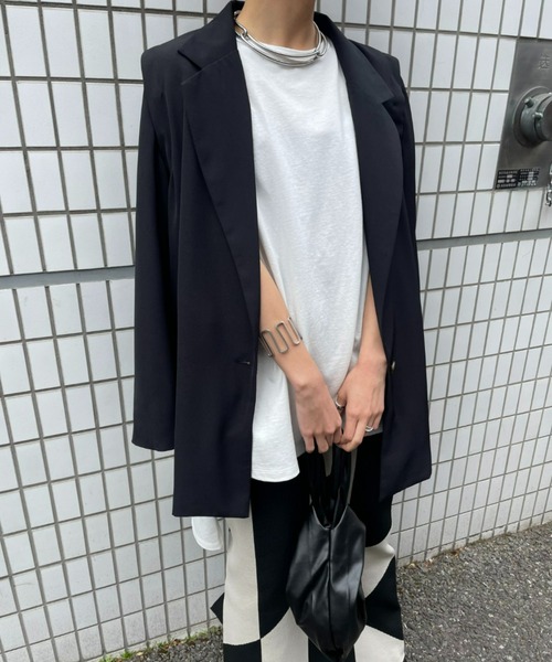 AIC.（エーアイシー）の「サイドスリットオーバーサイズタンクトップ/綿100%/ヘビーウェイト/7.8オンス（Tシャツ/カットソー・レディース・ブラック/オフホワイト/グレイッシュベージュ/その他・FREE）」の12枚目の写真