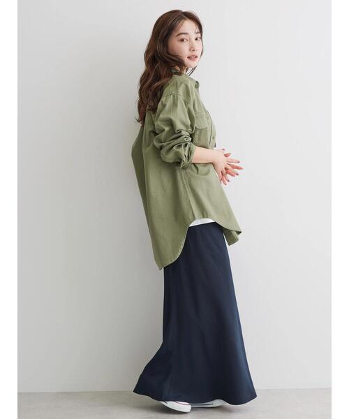 AMERICAN HOLIC(アメリカンホリック)の「Wポケットワークシャツ(シャツ/ブラウス・レディース・カーキ/ライトグレー・M/L)」の22枚目の写真