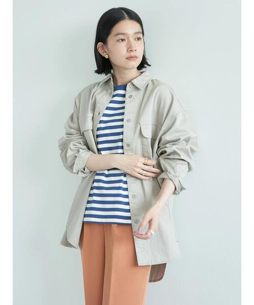 AMERICAN HOLIC(アメリカンホリック)の「Wポケットワークシャツ(シャツ/ブラウス・レディース・カーキ/ライトグレー・M/L)」の20枚目の写真