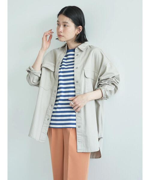 AMERICAN HOLIC(アメリカンホリック)の「Wポケットワークシャツ(シャツ/ブラウス・レディース・カーキ/ライトグレー・M/L)」の19枚目の写真