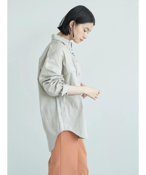 AMERICAN HOLIC(アメリカンホリック)の「Wポケットワークシャツ(シャツ/ブラウス・レディース・カーキ/ライトグレー・M/L)」の18枚目の写真
