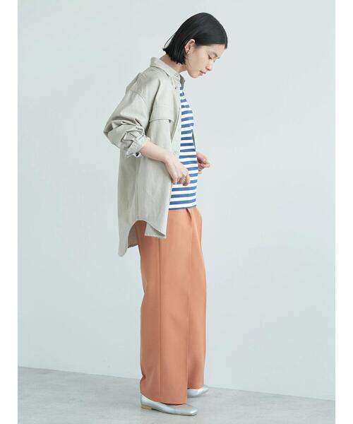 AMERICAN HOLIC(アメリカンホリック)の「Wポケットワークシャツ(シャツ/ブラウス・レディース・カーキ/ライトグレー・M/L)」の15枚目の写真