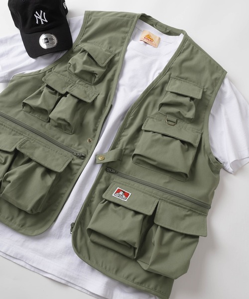 BEN DAVIS（ベンデイビス）の「【BEN DAVIS/ベンデイビス】ブランドロゴ ユーティリティー ベスト/フィッシング ベスト/ ビッグシルエット（ベスト・レディース・ブラック/カーキ/ブラウン・M/L）」の3枚目の写真
