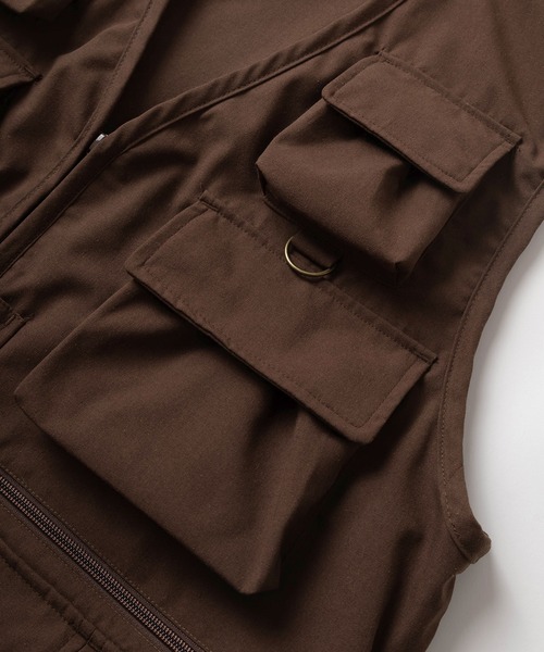 BEN DAVIS（ベンデイビス）の「【BEN DAVIS/ベンデイビス】ブランドロゴ ユーティリティー ベスト/フィッシング ベスト/ ビッグシルエット（ベスト・レディース・ブラック/カーキ/ブラウン・M/L）」の5枚目の写真