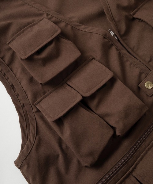 BEN DAVIS（ベンデイビス）の「【BEN DAVIS/ベンデイビス】ブランドロゴ ユーティリティー ベスト/フィッシング ベスト/ ビッグシルエット（ベスト・レディース・ブラック/カーキ/ブラウン・M/L）」の9枚目の写真