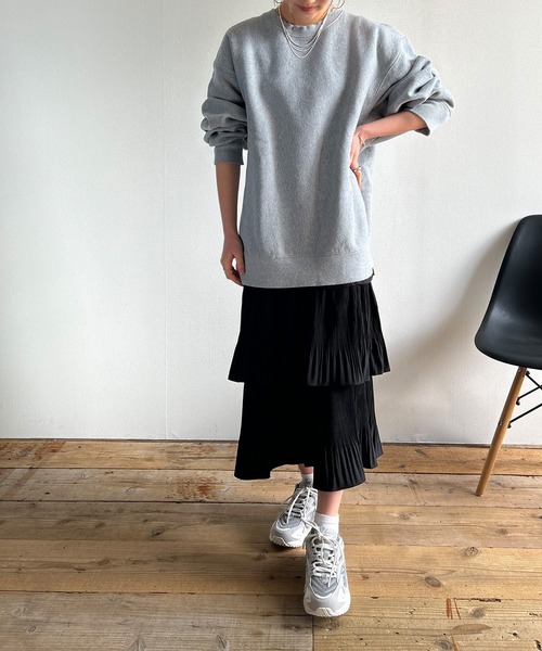 Kotoe(コトエ)の「3段フリルスカート ロング ティアード プリーツ ブラック ホワイト(スカート・レディース・ブラック/ホワイト・FREE)」の7枚目の写真