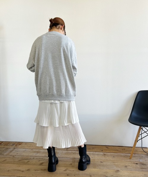 Kotoe(コトエ)の「3段フリルスカート ロング ティアード プリーツ ブラック ホワイト(スカート・レディース・ブラック/ホワイト・FREE)」の12枚目の写真