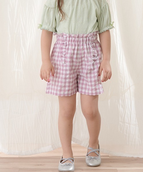 Lycee mine(リセマイン)の「フロントフリルアソートショートパンツ(その他パンツ・キッズ・ピンク/ブラック/ダークブラウン/レッド/ミント・100cm/120cm/140cm/110cm/130cm/150cm)」の4枚目の写真