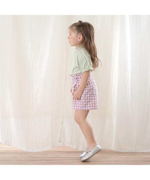 Lycee mine(リセマイン)の「フロントフリルアソートショートパンツ(その他パンツ・キッズ・ピンク/ブラック/ダークブラウン/レッド/ミント・100cm/120cm/140cm/110cm/130cm/150cm)」の6枚目の写真