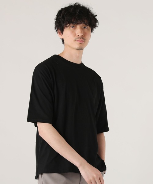 THE CASUAL(カジュアル)の「接触冷感天竺オーバーサイズカットソー(Tシャツ/カットソー・メンズ・ブルーグレー/ブラック/ホワイト/ベージュ系/グリーン/チャコール・L/LL/M)」の1枚目の写真