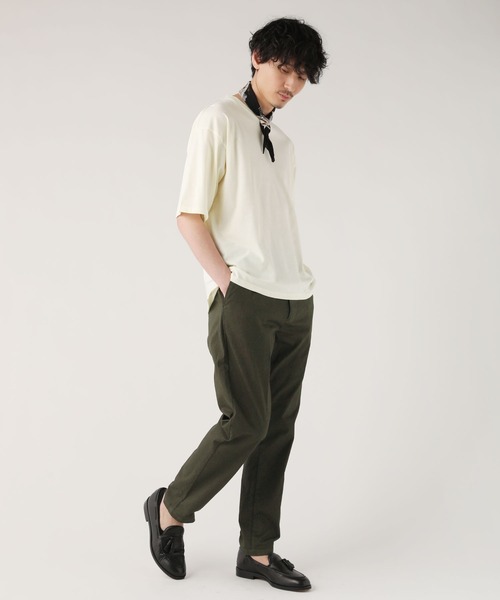 THE CASUAL(カジュアル)の「接触冷感天竺オーバーサイズカットソー(Tシャツ/カットソー・メンズ・ブルーグレー/ブラック/ホワイト/ベージュ系/グリーン/チャコール・L/LL/M)」の7枚目の写真