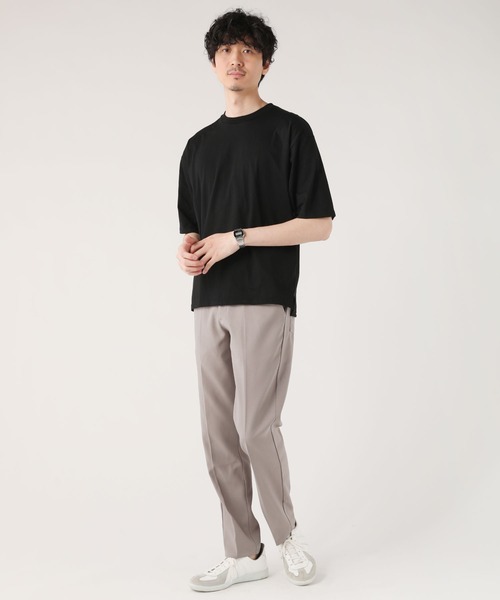 THE CASUAL(カジュアル)の「接触冷感天竺オーバーサイズカットソー(Tシャツ/カットソー・メンズ・ブルーグレー/ブラック/ホワイト/ベージュ系/グリーン/チャコール・L/LL/M)」の8枚目の写真