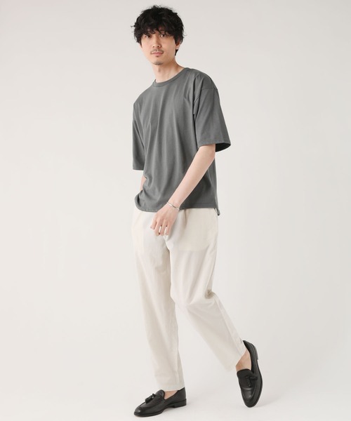 THE CASUAL(カジュアル)の「接触冷感天竺オーバーサイズカットソー(Tシャツ/カットソー・メンズ・ブルーグレー/ブラック/ホワイト/ベージュ系/グリーン/チャコール・L/LL/M)」の10枚目の写真