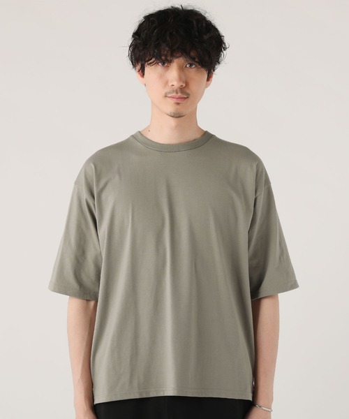 THE CASUAL(カジュアル)の「接触冷感天竺オーバーサイズカットソー(Tシャツ/カットソー・メンズ・ブルーグレー/ブラック/ホワイト/ベージュ系/グリーン/チャコール・L/LL/M)」の13枚目の写真