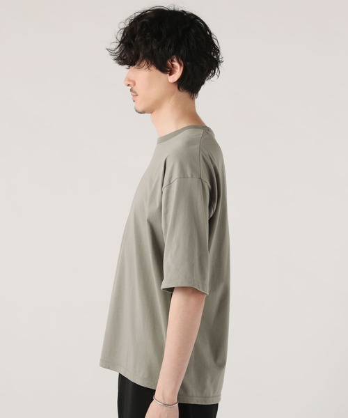 THE CASUAL(カジュアル)の「接触冷感天竺オーバーサイズカットソー(Tシャツ/カットソー・メンズ・ブルーグレー/ブラック/ホワイト/ベージュ系/グリーン/チャコール・L/LL/M)」の14枚目の写真