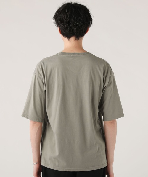 THE CASUAL(カジュアル)の「接触冷感天竺オーバーサイズカットソー(Tシャツ/カットソー・メンズ・ブルーグレー/ブラック/ホワイト/ベージュ系/グリーン/チャコール・L/LL/M)」の15枚目の写真