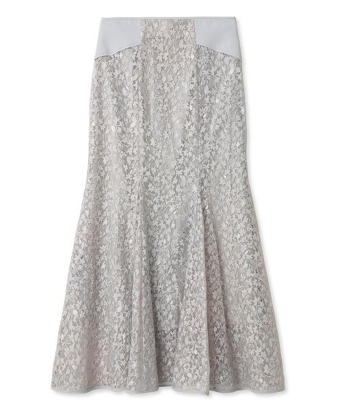 LILY BROWN（リリーブラウン）の「スイッチングマーメイドレーススカート（スカート・レディース・ライトブルー/ブラック/ベージュ・1/0）」の8枚目の写真