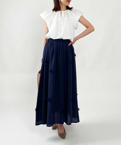 DIARIUM（ディアリウム）の「バルーンスリーブギャザーブラウス（シャツ/ブラウス・レディース・オフホワイト/ブラック・M）」の22枚目の写真