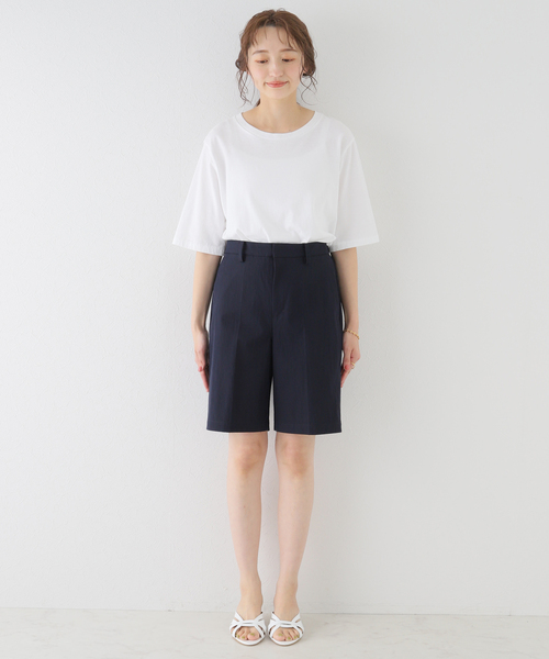 IENA(イエナ)の「ドライツイルバミューダパンツ(その他パンツ・レディース・アイボリー/ネイビー・38/36)」の3枚目の写真