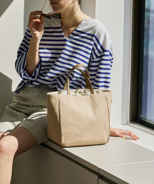 russet（ラシット）の「〔2023SS新作〕エブリデイトートバッグ(CE-1077)（トートバッグ・レディース・ベージュ/グレー・FREE）」の2枚目の写真