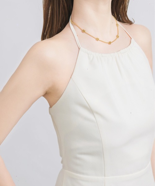 NEUNA（ヌナ）の「【挑戦しやすいアメスリワンピース！】3WAYアメスリキャミリボンシアートップスワンピース（ワンピース・レディース・アイボリー/ブラック・FREE/SMALL）」の9枚目の写真