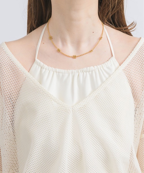 NEUNA（ヌナ）の「【挑戦しやすいアメスリワンピース！】3WAYアメスリキャミリボンシアートップスワンピース（ワンピース・レディース・アイボリー/ブラック・FREE/SMALL）」の4枚目の写真