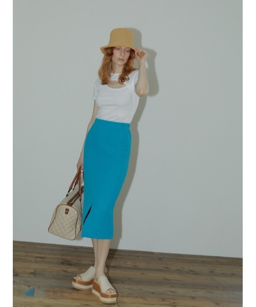 AMAIL（アマイル）の「Vivit time skirt（スカート・レディース・ブルー/ピンク・FREE）」の8枚目の写真