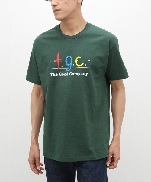 The Good Company(ザグッドカンパニー)の「【THE GOOD COMPANY/ザグッドカンパニー】 SCHOOL TEE:Tシャツ(Tシャツ/カットソー・メンズ・グリーン/アイボリー・MEDIUM/LARGE)」の2枚目の写真