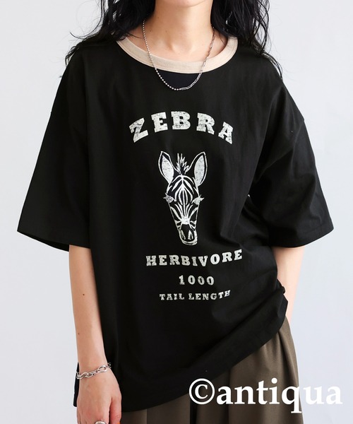 antiqua（アンティカ）の「アニマルカレッジTシャツ（Tシャツ/カットソー・レディース・その他1/その他2/その他3/その他4/その他5・FREE）」の5枚目の写真