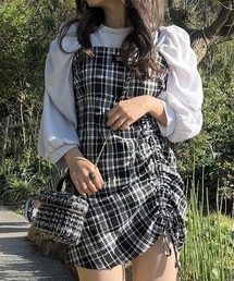 Check Gather Dress / チェックギャザーキャミワンピース