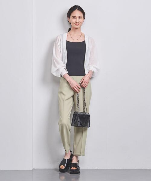 UNITED ARROWS（ユナイテッドアローズ）の「C/LI/N ドルマンスリーブ カーディガン（カーディガン/ボレロ・レディース・オフホワイト/ブラック/ライム/ネイビー・FREE）」の11枚目の写真