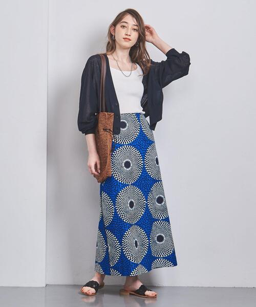 UNITED ARROWS（ユナイテッドアローズ）の「C/LI/N ドルマンスリーブ カーディガン（カーディガン/ボレロ・レディース・オフホワイト/ブラック/ライム/ネイビー・FREE）」の8枚目の写真